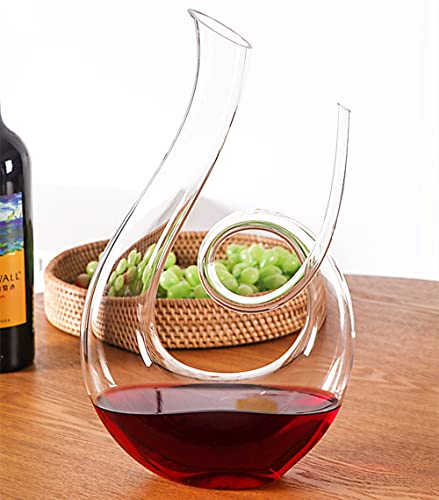 Carafe à vin en cristal soufflé à la main 100 % sans plomb (spirale)
