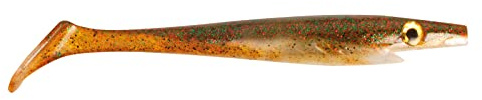 Strike Pro Pig Shad 15cm 21g - 4 Gummifische, Farbe:Baby Brown