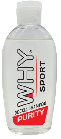 WHY SPORT DOCCIA SHAMPOO PURITY – Shampoo Doccia Delicato Igienizzante per Corpo, Viso e Capelli – 100 ml
