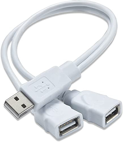 BLKing Usb multiport adapter,usb extender 3.0 Hub,double usb adapter for Laptop, MacBook, Desktop PC Compatible (2.0 cable 2port)