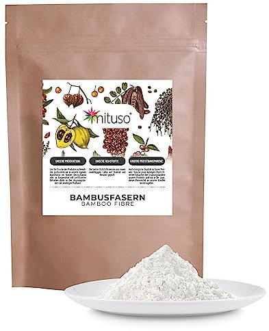 Fibres de bambou - 800 g - Qualité supérieure - Faible teneur en glucides - Farine de bambou mituso