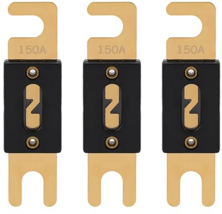 VEXUNGA ANL Sicherung 150A ANL-150 Flachsicherungen 150 Ampere 32VDC für Auto Audio Videosystem Schmelzsicherung Sicherungen (Packung mit 3 Stück)