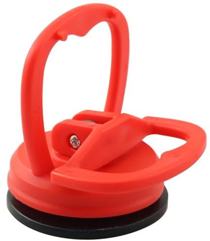 Pro Bamboo Kitchen Suction Cup Repair Tool Red Car Dent Puller Strong Suction LCD Screen Grabber for Gripping and Lifting Monitors Glass Panels TVs Cell Phones Computers.