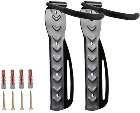 2-er Set Fahrrad Wandhalterung | Platzsparend für Garage, Keller & Wohnung | bis 30 kg Tragkraft | inkl. Montagematerial | geeignet für E-Bike, MTB & Rennrad