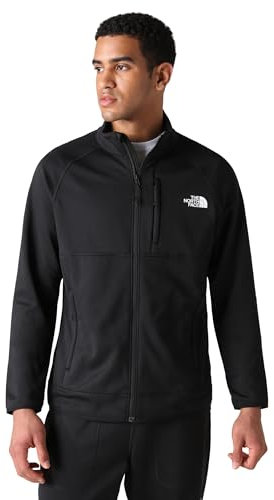 THE NORTH FACE Canyonlands Full-Zip Fleece Jacket da Uomo - Giacca in Felpa per Escursioni e Attività all'Aperto - Pile di Peso Medio con Tasche con Zip di Sicurezza - TNF Black, M