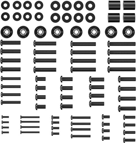 Universal TV Mounting Hardware Kit Set, M4 M5 M6 M8 TV Screws and Spacer Fit Most TVs up to 100 inch
