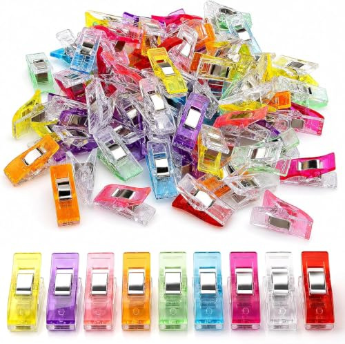Lot de 50 pinces pour couture, matelassage, artisanat, couture, épingles à tête, accessoires de couture, pinces de reliure en plastique, pinces pour couture, couture, artisanat, suspension d'objets