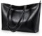 KALIDI Handtasche Damen Groß Shopper Tasche Damen PU Leder Tote Bag Wasserdichte Henkeltaschen mit Reißverschluss für Arbeit, Reisen, Einkauf, Schule Schwarz-3