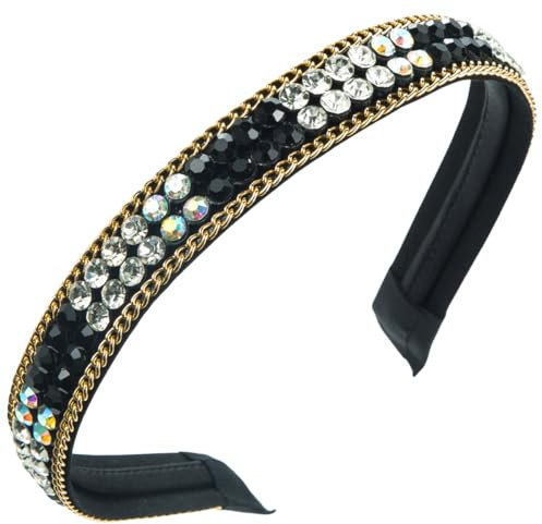 scicent Haarschmuck Mädchen Dünne Haarband Mode Rutschfeste Haarreif Modische Strass Haarreifen für Frauen Glitzer Diamant Stirnband Elegant Alltägliche Haar Accessoire- 27111