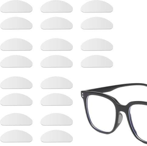 Glasses Nose Pads,20PCS Nose Pads for Glasses,Soft Silicone Glasses Nose Pads Silicon,Comfortable D-Shaped Design Suitable for Ladies Men Framed Glasses and All Plate Optical Frames Solar Frames