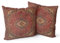 Snylcce Boho Wurfkissenbezüge 2er Set Maroon Antik & Vintage Design, Doppelseitiges Muster 50x50 cm Weiche Kissenbezüge für Garten Couch, Sofa, Bett - Dekorative 20x20 Zoll Kissenbezüge