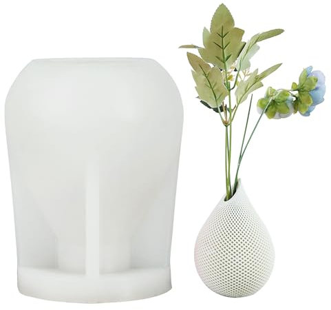 Attuslla Vase Resin Molds Silicone, Teardrop Shape Candle Holder Resin Molds, Jewelry Silicone Casting Moulds for Wedding Party Dinner Table Centerpiece Home Decoration