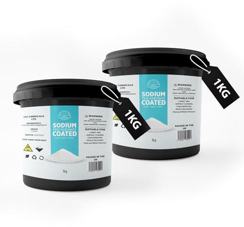 Sodium Percarbonate Coated granular 2kg 2 buckets Oxygen Bleach, Stain Remover, Laundry Whitener