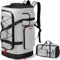 TAIHOYIN 70L Sporttasche Groß Sportrucksack Herren mit Schuhfach Wochenend Sport Reisetasche mit Rucksackfunktion Wasserdicht Fitness Trainingstasche für Damen Gym, Reisen, Camping, Grau