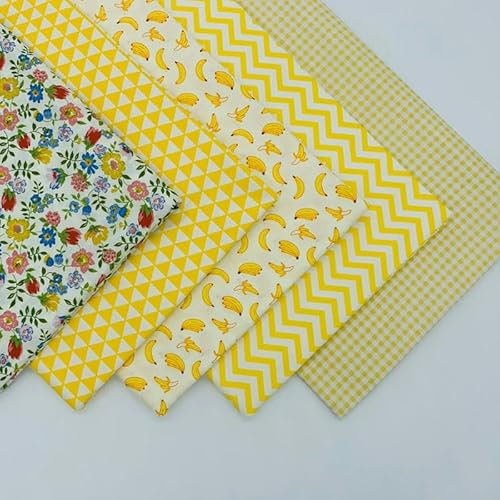 ZCSLD 50/25CM 10/20 Pulgadas 5 unids/Set Tela de algodón de Rejilla Rosa Parches de Cuadrados Tela Paquete artesanía Tela de retales para niñas