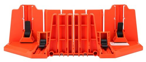 Cutting Mitre Box, 14inch Plastic Hand Saw Hardware Tool with Clamp for Wood, 0°, 22.5°, 45°, 90° Angles, Antiskid Design, Architectural Working, High Strength ABS, for Accurate