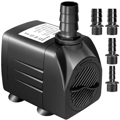 GROWNEER Submersible Water Pump 35W 2000L/H Ultra Quiet Aquarium Pump with 4 Nozzles for Fountains, Fish Tank, Pond, Statuary and Hydroponic, Lift Height 2.3m