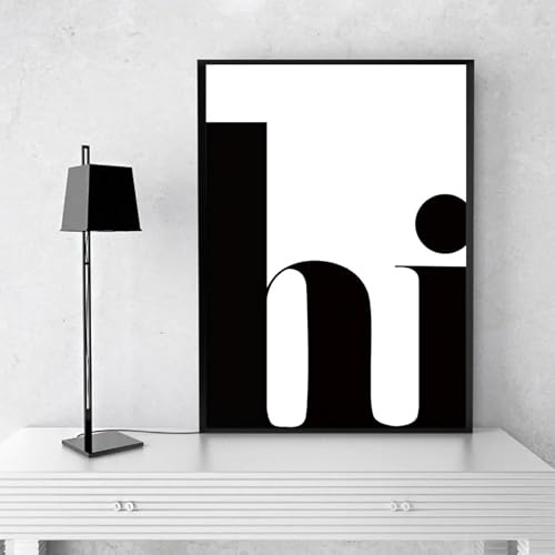 BMGKYAGL Nordisches Hi-Poster mit Zitaten, Leinwandgemälde, minimalistische Drucke, abstrakte Wandkunst, Bilder, ästhetische Heimdekoration, 50 x 70 cm, rahmenlos