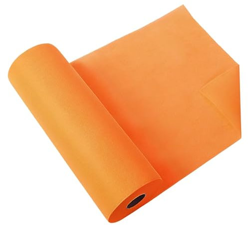 Longing Home Tischläufer, Tischband, 0.3 × 25M, Orange, Einweg Vlies Stoffähnlich Tischdecke Rolle, Hochzeit, Geburtstag, Party, Dekoration