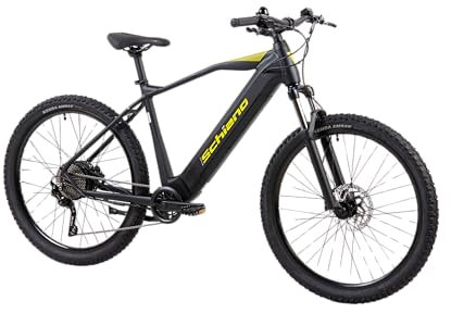 F.lli Schiano E-Jupiter, E Bike Mountainbike, 27.5 Zoll, 36V 15Ah Abnehmbarer Akku, Motor 250W 55Nm, MTB Ebike für Herren/Damen, Schwarz