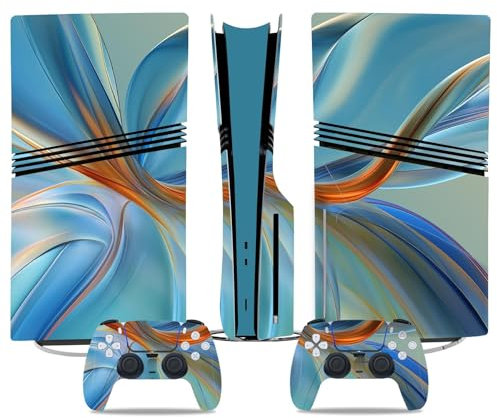 Per PS5 Pro Skin Disc Edition & Per PS5 Pro Skin Digital Edition Console Controller Vinyl Cover Skins Wraps Scratch Resistant Compatible 16198(Disc Version)