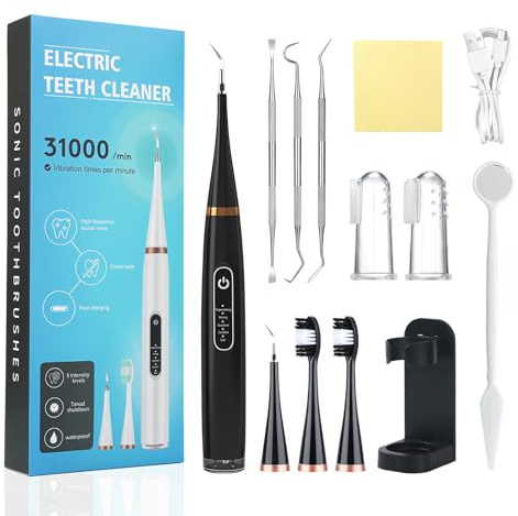 WanderGo Dog Plaque Remover For Teeth, Ultrasonic Plaque Remover for Teeth Dogs, 5 Cleaning Modes Dog Tooth Cleaner, USB Rechargeable Pet Teeth Cleaning Products