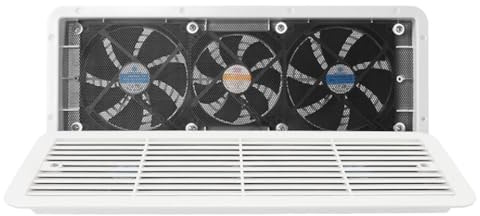 CashMuch RV-Kühlschrank-Ventilator mit Gitter, 12 V betrieben, 3 Abluftventilatoren für Kühlung und Belüftung in Wohnmobil-Dusche, Küche und Kühlschrank