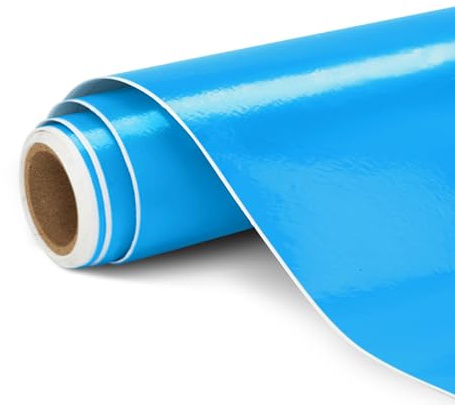 Lya Vinyl Glossy Blue Permanent Vinyl Roll - 12 x 10ft Self Adhesive Vinyl for Cup, Blue Vinyl for Birthday Gift, Party Ornaments, Home Decor