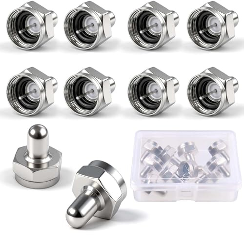 LEONTOOL 10 PCS Coax Cap Cover, F Type Cap Protective Cover, 75 Ohm Terminator, Coaxial Cable Adapter Connectorsfor Ports on Splitter, AMP, Coaxial Cable, TV Antenna, Wall Plates, Booster