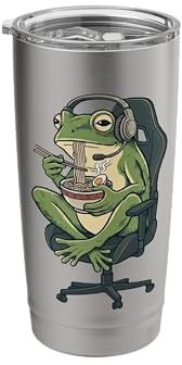 Frog Gamer Ramen Japanese Noodles Stainless Steel Insulated Tumbler
