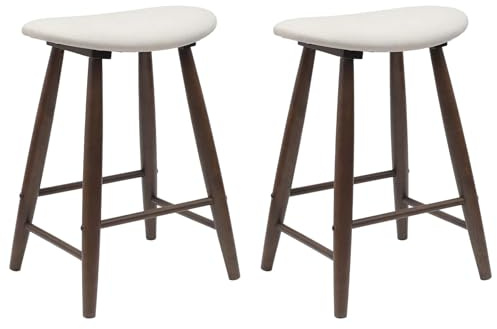 hliofuir Esszimmerstühle 2er Set Hellbraun 46x37x63 cm aus Massiv Gummibaumholz Modernes Kegelbein Design Robust & Langlebig Küche Esszimmer Stühle für Living Room Küche Wintergarten