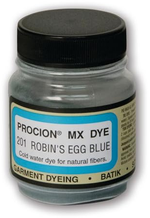 Jacquard Procion MX Tie Dye Powder Robin’s Egg Blue, 2/3 Ounce Jar for Fabric and Clothing | Permanent and Washfast