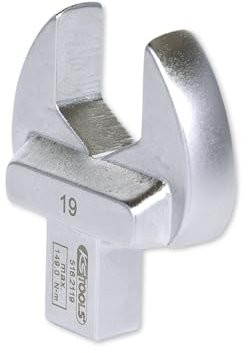 KS Tools Einsteck-Maulschlüssel 9x12mm 516.2119 19mm I Maulschlüssel mit Stiftsicherung I Verchromt I Sechskant Spezialwerkzeug I Für Drehmomentschlüssel