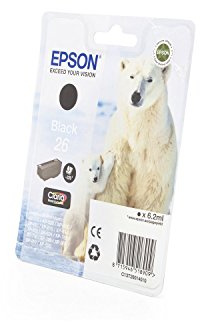 Epson C13T26014010 - Tinte/T2601/Blister/black/26 Polar Bear/Claria Photographic