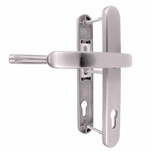 Haustür Schmalrahmen - Garnitur in ALU/ EV1 Drücker/Drücker silberfarbig eloxiert