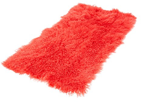 Reissner Lammfelle Tibet Lammfell Auflage TP1 60x120cm Farbe hell rot JAY13 TP1