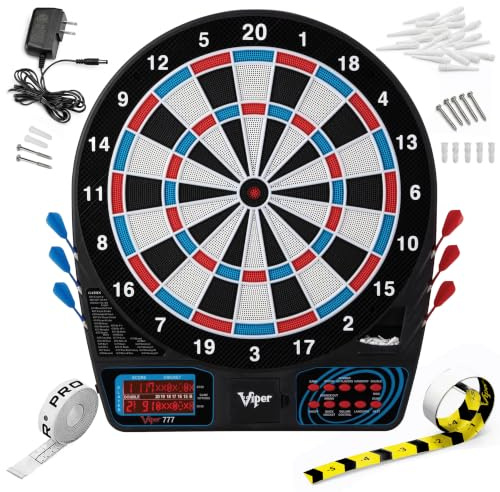 Viper by GLD Products Unisex 777, Negro, Talla Única | Diana reguladora de 15.5 pulgadas, 43 juegos, 320 opciones, 1-8 jugadores, voz bilingüe en inglés y español