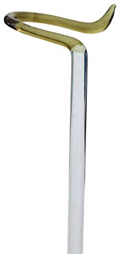 Orchideenstab Blumenstab Blumenhalter aus Glas Spitze hellgrün 3 x 41 cm handgeformt Lauschaer Glas das Original