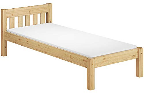 Erst-Holz®Einzelbett Futonbett 100x200 Bettrahmen Massivholz Kieferbett Natur Rollrost Matratze 60.38-10 M