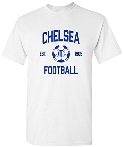 World Classic Soccer Football Arch Cup T Shirt, Chelsea Away White, XL