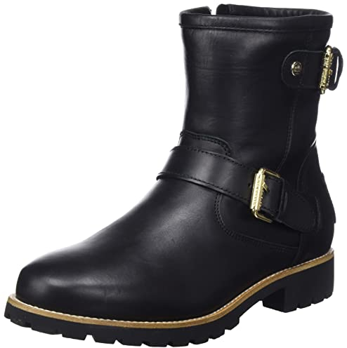 Panama Jack Damen felina igloo trav Motorcycle Boot, Schwarz, 38 EU