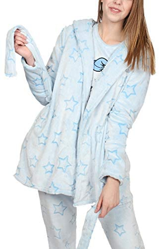 Disney - DUMBO Damen Fleece-Bademantel, blau, 42