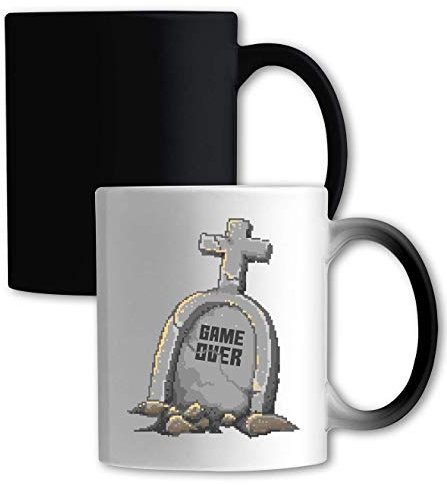 Game Over Pixel Art Grave Tasse à couleur changeante