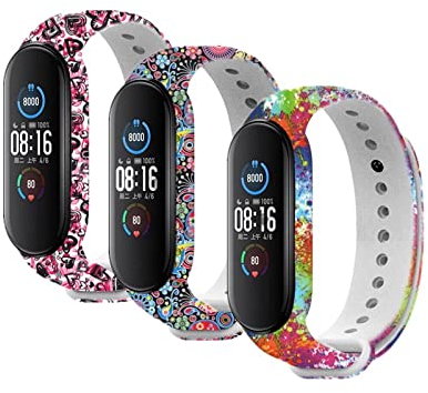 nuosiweilang Compatible con Xiaomi Mi Band 7/Mi Band 6/Mi Band 5 Correa,Miband 7 Accesorios de Bandas de Pulsera de Reemplazo de Silicona Colorida para Xiaomi Mi Smart Band 7 6 5