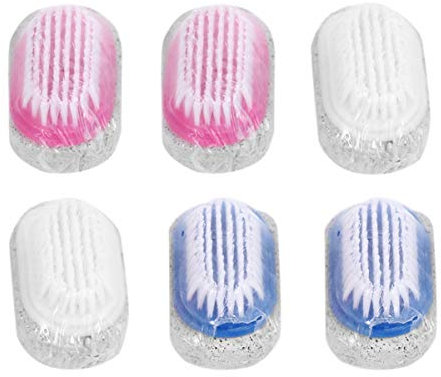HEALLILY Pumice Stone 6 Pcs Toe Nail Cleaning Brush Natural Foot Pumice Stone for Feet and Hands Dead Skin Removal Foot Exfoliating Tool for Men and Women (Random Color)