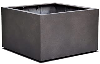 ESCHBACH® Pflanzkübel Low Cube 100 Espresso Anthrazit Quadratisch XXL * 100 x 100 x 60 cm * 10 Jahre Garantie