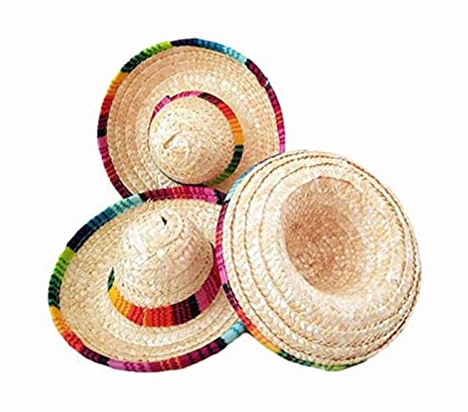fdsfd Sombrero para mascotas, 3 unidades, mini noche loca, sombrero paja natural, gorro mexicano, accesorios fiesta escritorio, carnaval, fiesta cumpleaños, decoraciones decoración