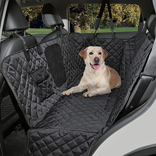 YUNXANIW Hundedecke für Auto Rückbank mit Mesh Fenster, Kofferraumdecke für Hunde, wasserdichte Autoschondecke für Hunde,strapazierfähiger Haustiersitzbezug für LKWs, SUVs. (Back Dog Car Seat)