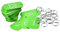 sourcing map Aluminium-Metall-Schlüsselanhänger, 1-25, Nummernschild, ID-Tag mit Ring, 5 x 3 cm, Grün, rechteckig, blanko, für Dekoration, 25 Stück