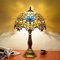Uziqueif Tiffany Tischlampe Vintage, Handcraft Glasmalerei Lampenschirm tischlampen, 12 Zoll Schlafzimmer Lampen, Nachttischlampe, Bar, Wohnzimmer Table Lamp, Legierung Sockel,Tiffany